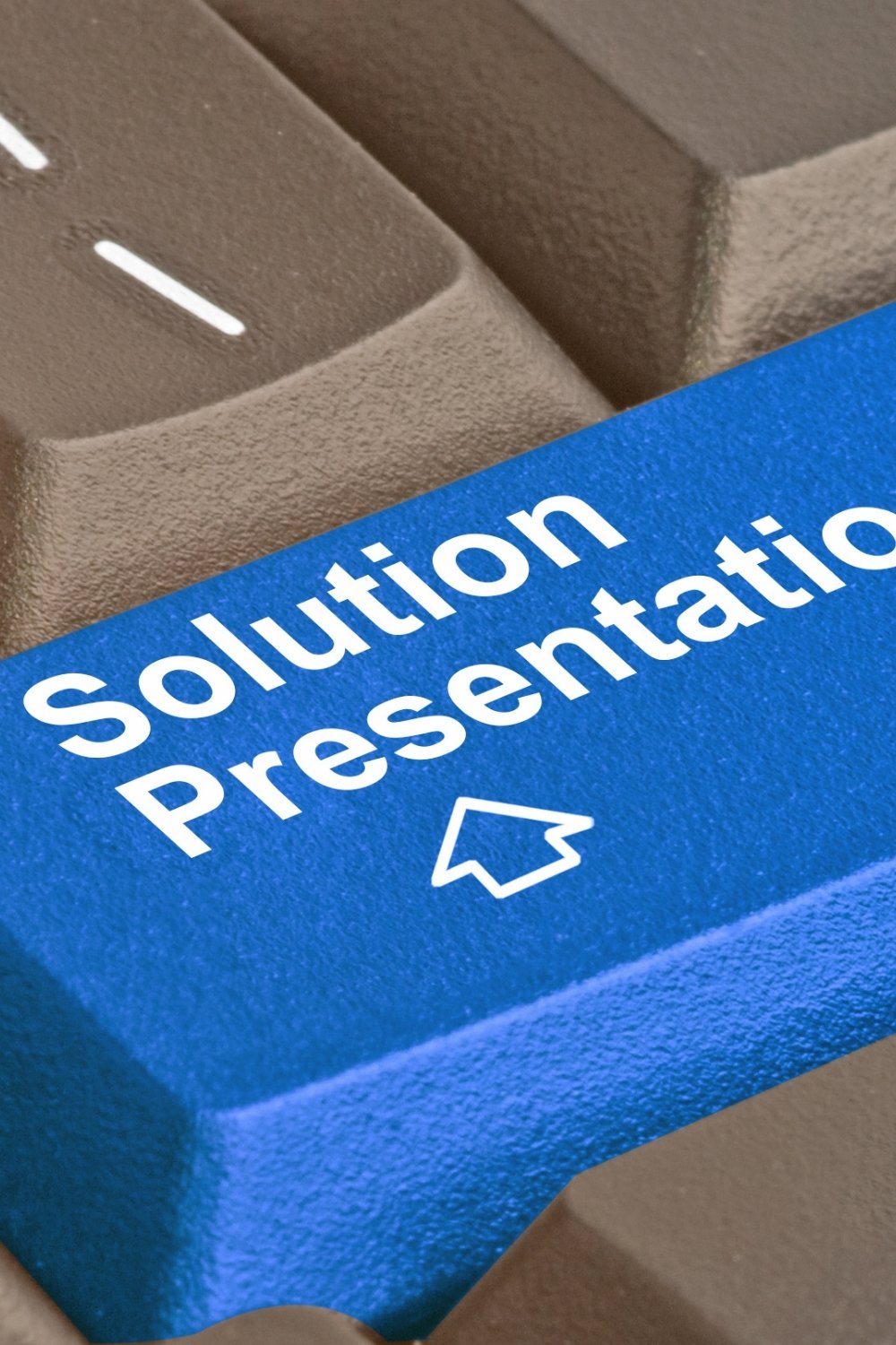 Popular tools for non-designers. Keyboard key displaying ‘solution presentation’