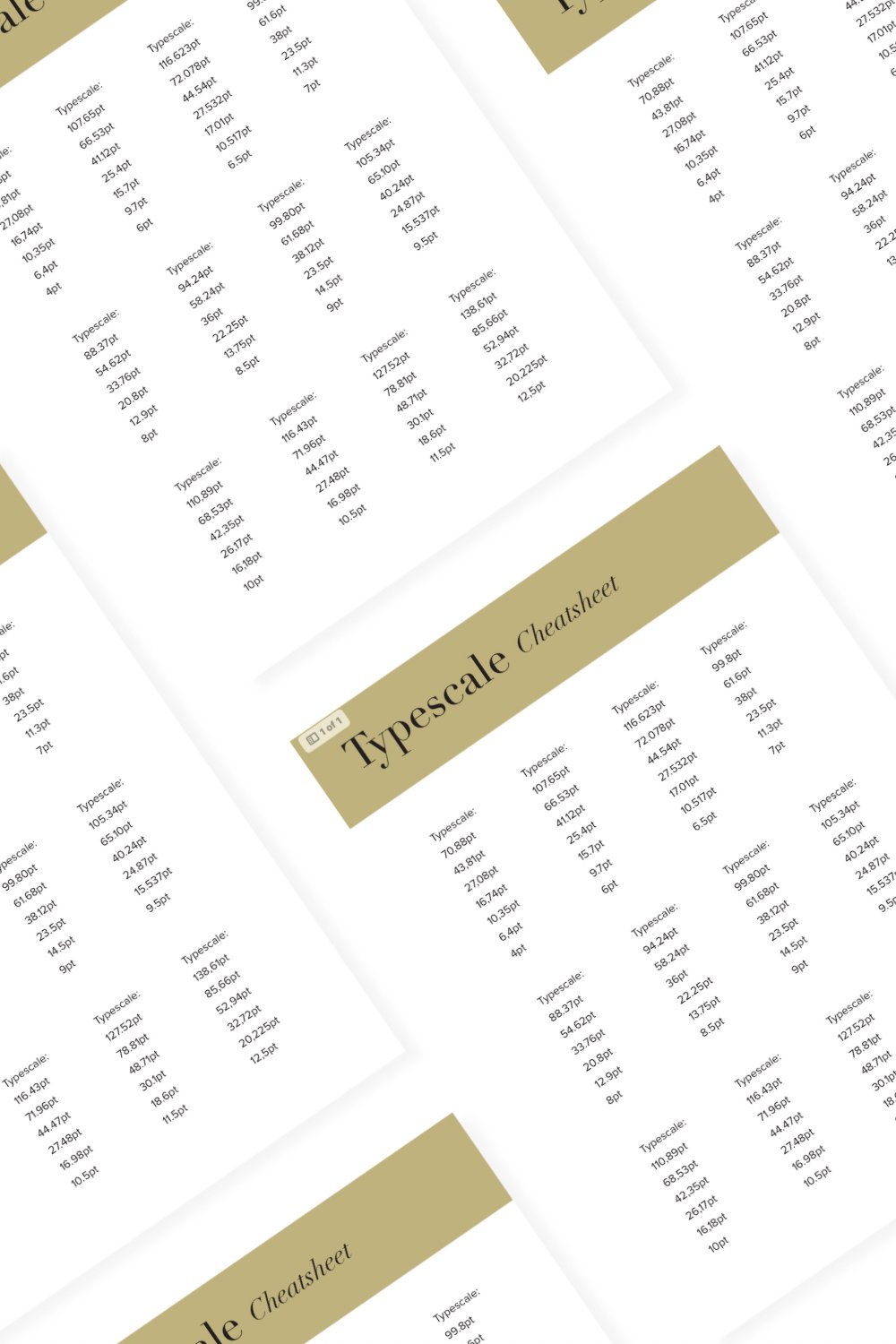 Typescale cheat sheet digital download