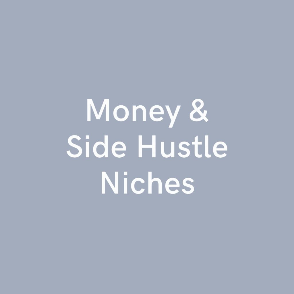 Money & Side Hustle Niches