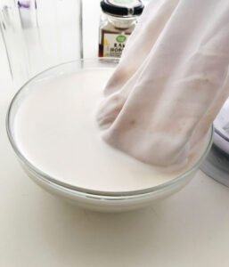 How to make almond milk.