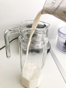 How to make almond milk.