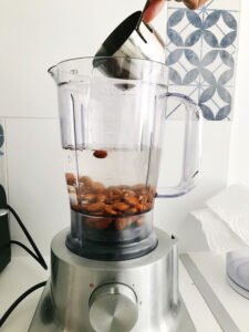 How to make almond milk.