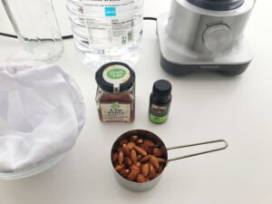 How to make almond milk.