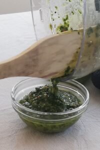 Kale pepper pesto recipe.
