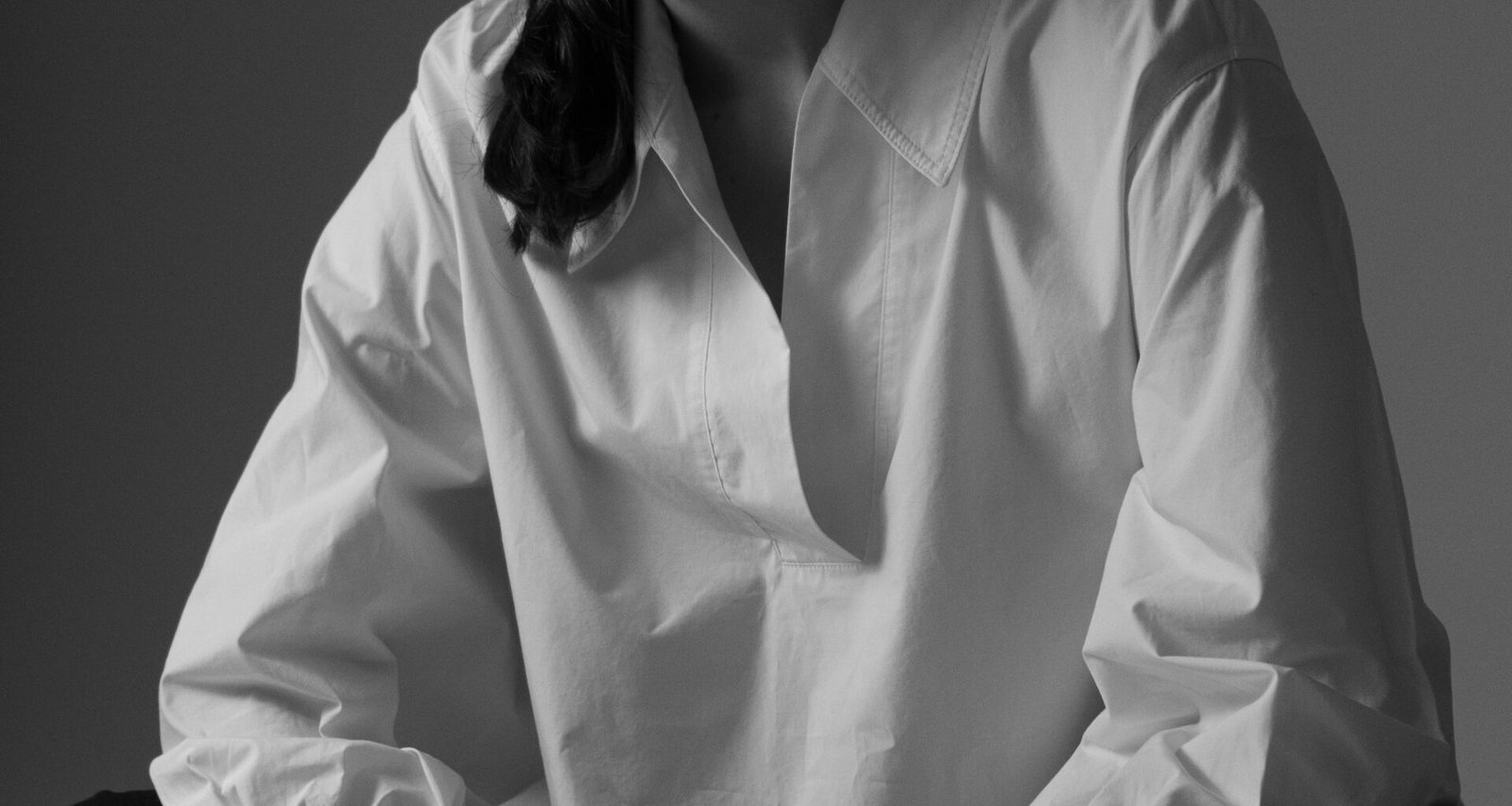 effortless big white shirt